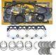Kit De Joints + 4 Pièces D'anneaux De Piston + Kit De Roulements Pour Caterpillar 3044c 262c Skid Steer