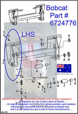 Kit de levier Bobtach Fast-Tach LHS pour Bobcat T320 T450 T550 T590 T595