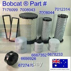 Kit de service de filtre convient à Bobcat S630 S650 Carburant Moteur Hydraulique Air Huile Cabine