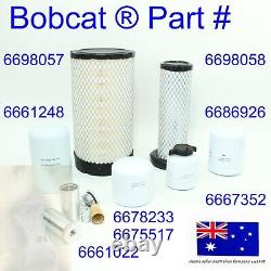 Kit de service de filtre pour Bobcat S160 S185 S205 V2607T Huile Carburant Air Hydraulique