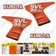 Kubota Svl 95-2s Decal Kit Skid Steer Décalcomanies De Remplacement 5-7 Année 3m Vinyle