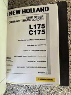Manuel de réparation OEM New Holland Chargeuse sur roues L175, C175 87630289