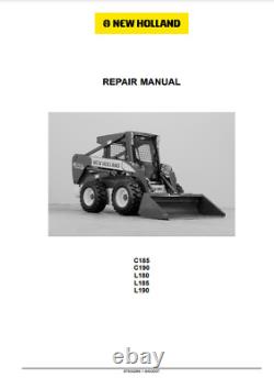 Manuel de réparation du chargeur compact New Holland C185, C190 87630288 PDF