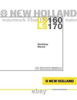 Nouveau manuel de service d'atelier pour New Holland LS160 LS170 6041360701 Skid Steer