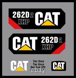 Nouveaux autocollants pour Caterpillar 262D2 XHP - Kit d'autocollants Cat 262D Série 2