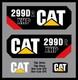 Nouveaux Autocollants Pour Caterpillar 299d2 Xhp Kit D'autocollants Pour Chargeur Sur Chenilles Ensemble D'autocollants Logo Cat