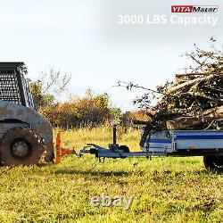 Plaque de montage rapide pour skid steer de 3/8 pouce d'épaisseur avec 2 attelages amovibles orange US.