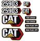 Pour Caterpillar Cat 259d3 Chargeuse Compacte &agrave; Chenilles Ensemble De D&eacute;calcomanies De Remplacement Livraison Gratuite
