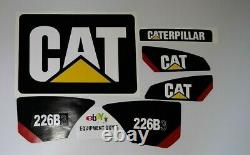 Sticker Set Skid Steer Caterpillar Cat Decal Kit Loader 226b3 Navire Rapide Des États-unis