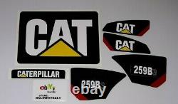 Sticker Set Skid Steer Caterpillar Cat Decal Kit Loader 259b3 Navire Rapide Des États-unis