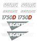 Stickers Trac Scat 1750d Décals Kit Chargeur Skidsteer Full Set Emblem Scattrak